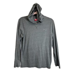 Puma Hooded Lightweight Tee‎ Jacket Mens sz. SMALL Gray Sport Lifestyle